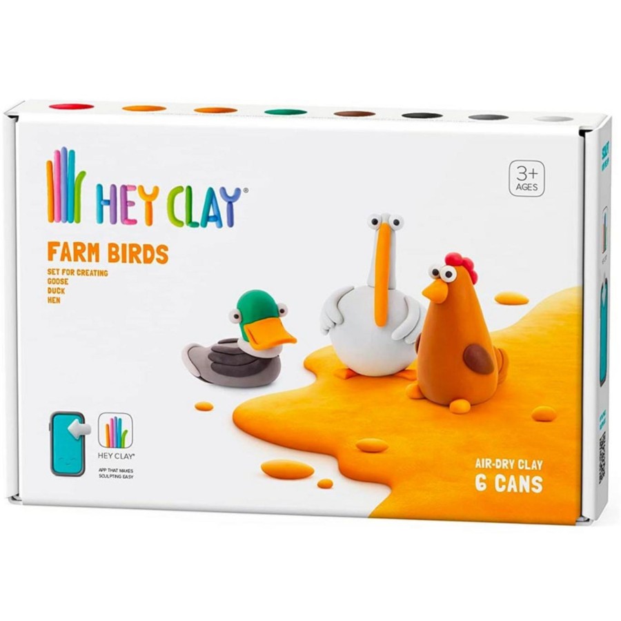 Farm Toys Hey Clay | Hey Clay Modelling Farm Birds Set