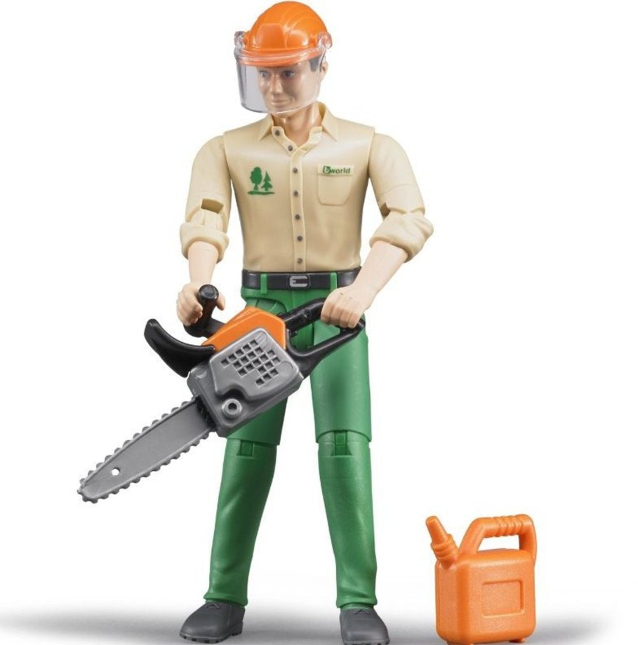 Farm Toys Bruder | Bworld Forestry Worker With Accessories