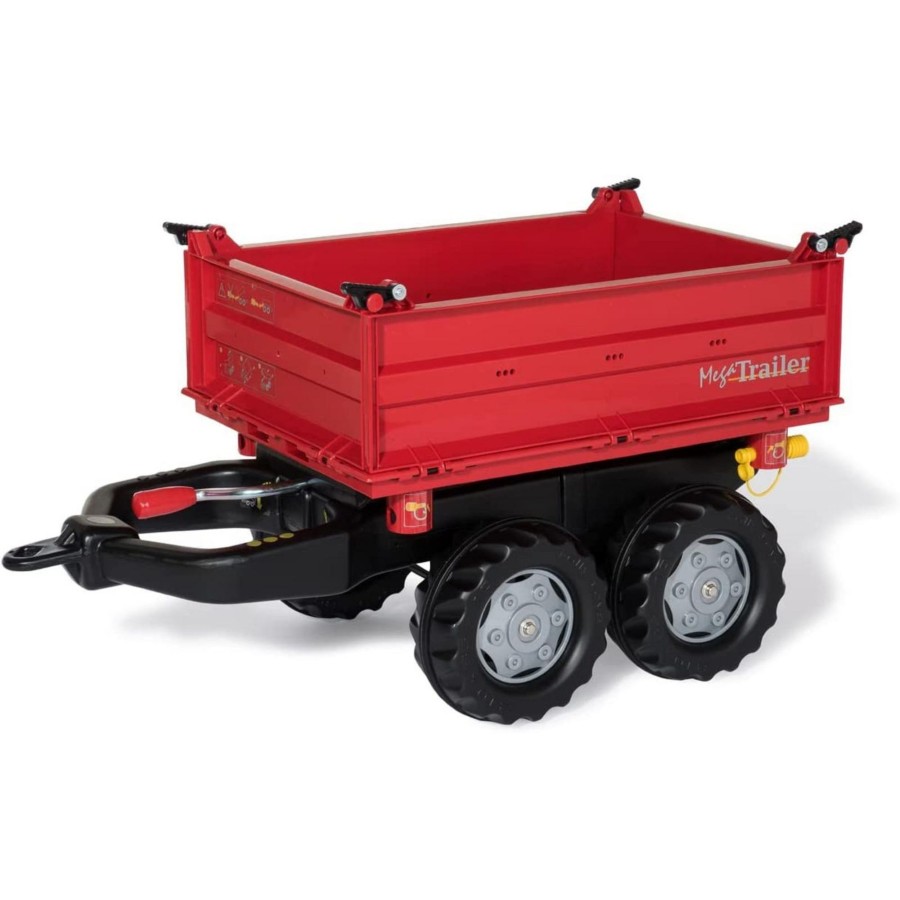 Outdoor Toys Rolly Toys | Red Mega Trailer For Pedal Tractor