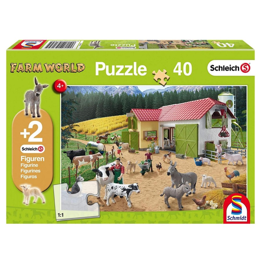 Farm Toys Schmidt | A Day At The Farm Puzzle With Schleich Figures