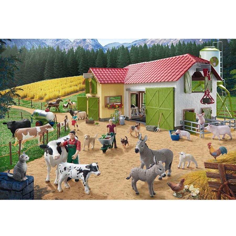 Farm Toys Schmidt | A Day At The Farm Puzzle With Schleich Figures