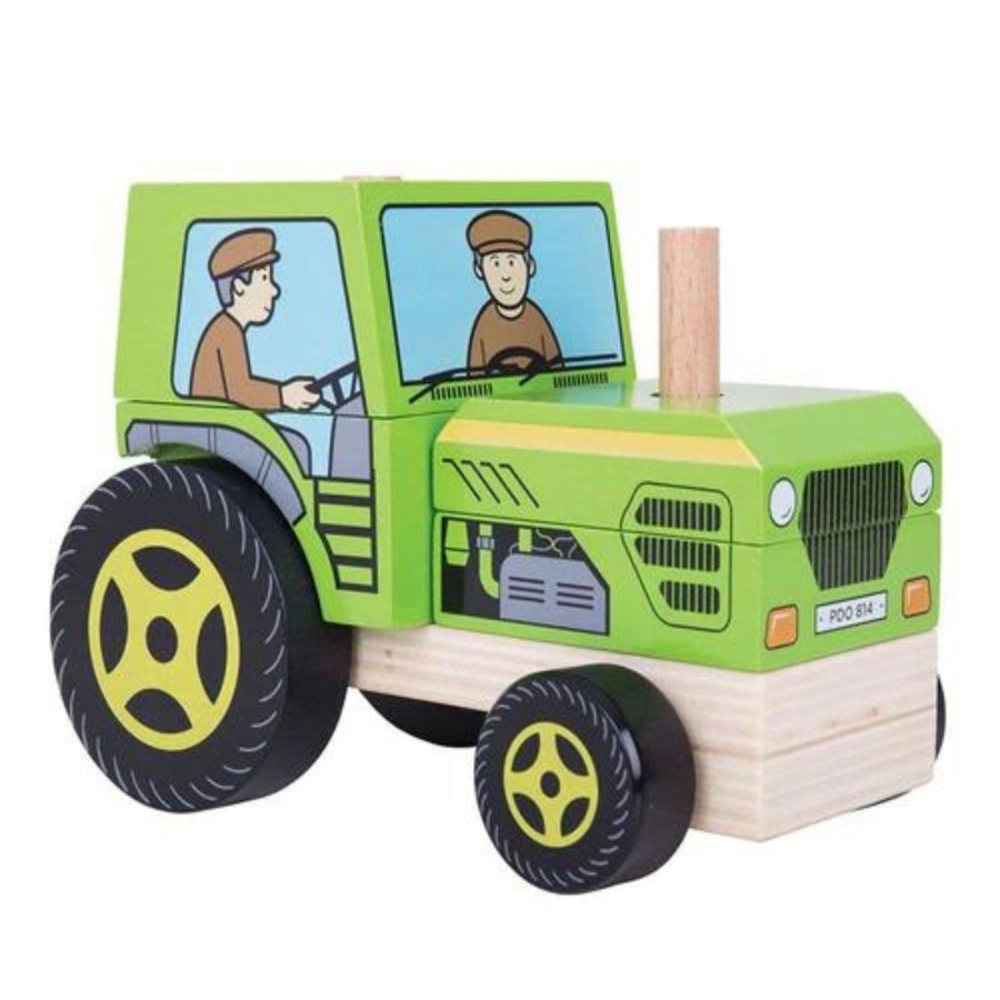 Farm Toys Bigjigs | Stacking Tractor