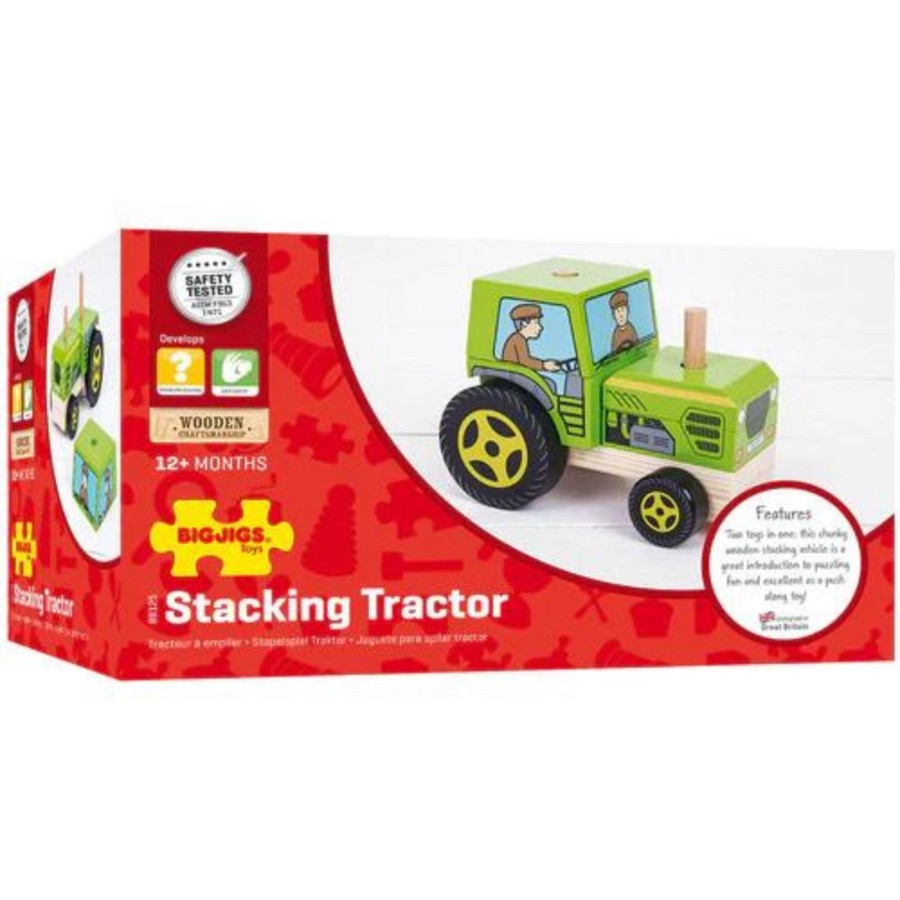 Farm Toys Bigjigs | Stacking Tractor