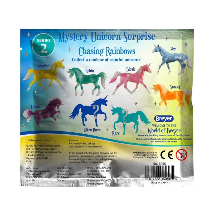 Horse Toys Breyer | Breyer Mystery Unicorn Surprise Chasing Rainbows