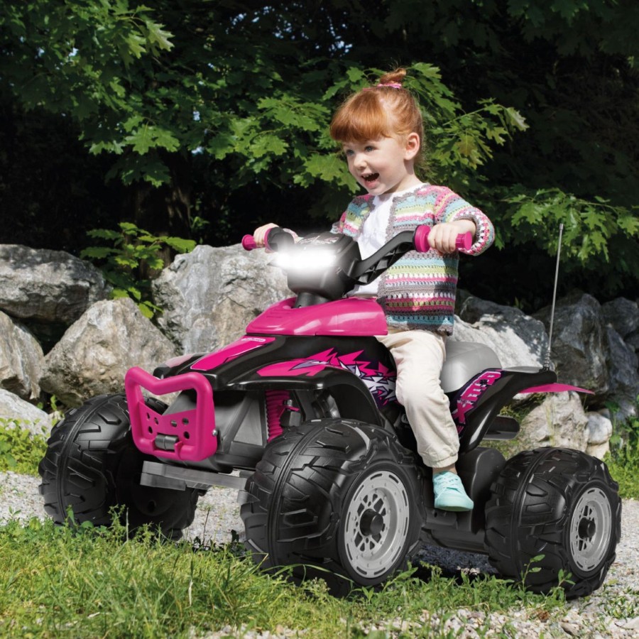 Outdoor Toys Peg Perego | Pink Corral 12V Electric Quad Bike