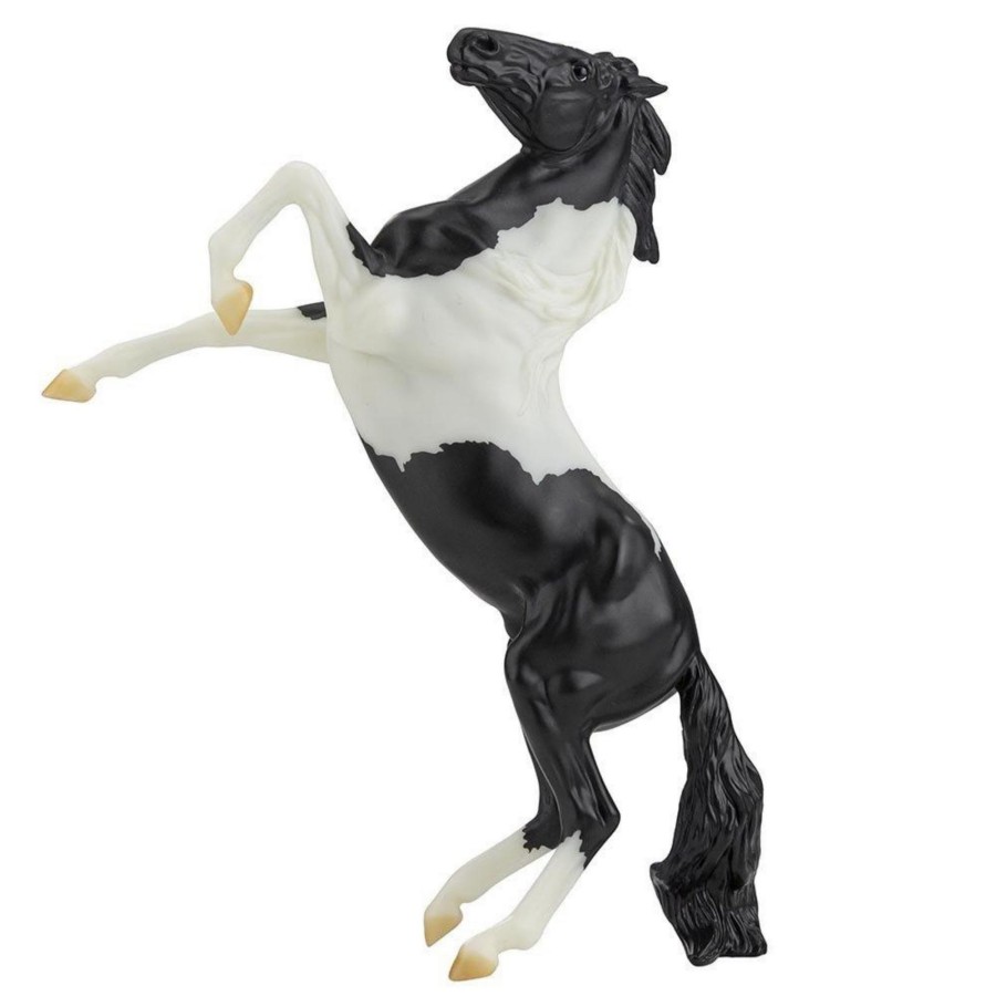 Horse Toys Breyer | Black Pinto Rearing Mustang