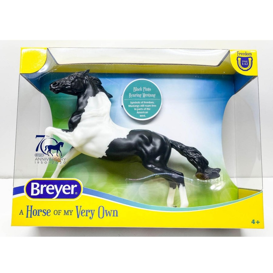 Horse Toys Breyer | Black Pinto Rearing Mustang