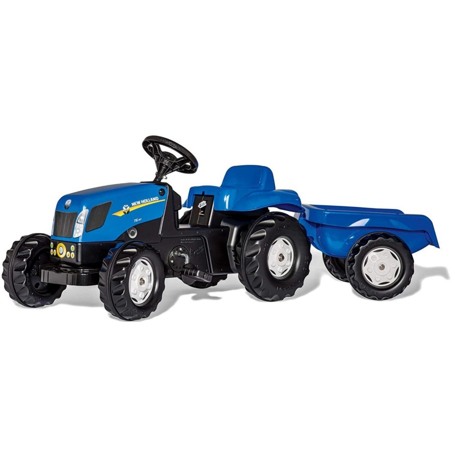 Outdoor Toys Rolly Toys | New Holland Rolly Kid Tractor & Trailer