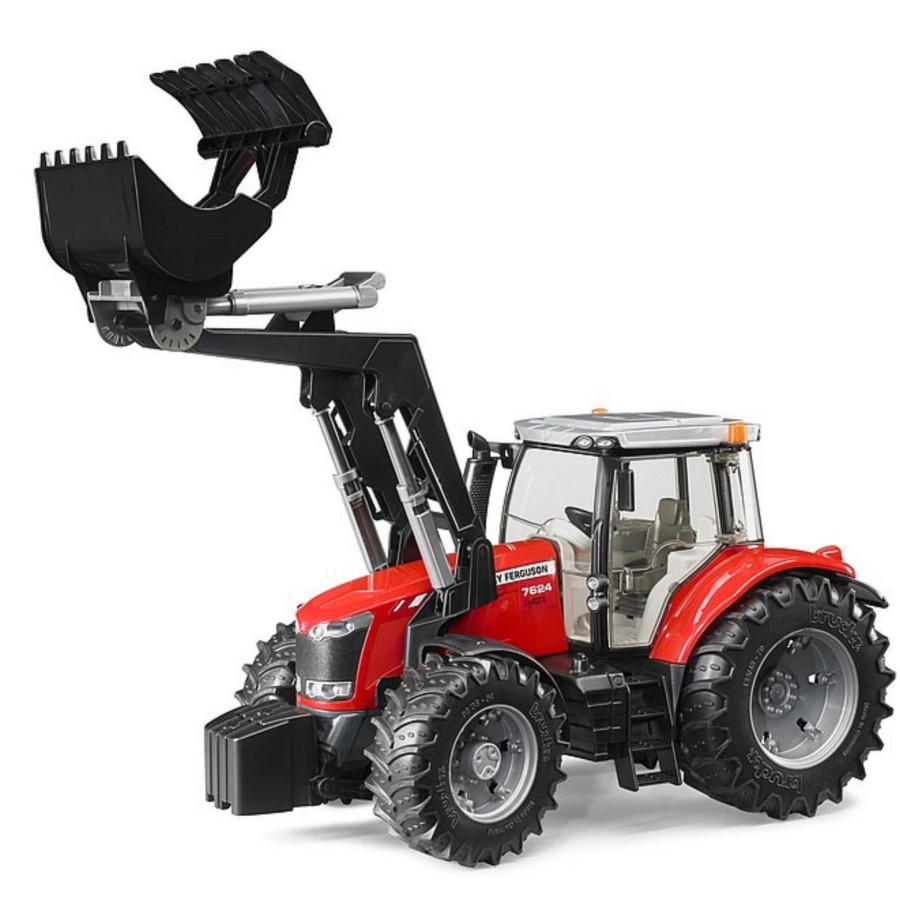 Farm Toys Bruder | Massey Ferguson 7624 Tractor With Frontloader