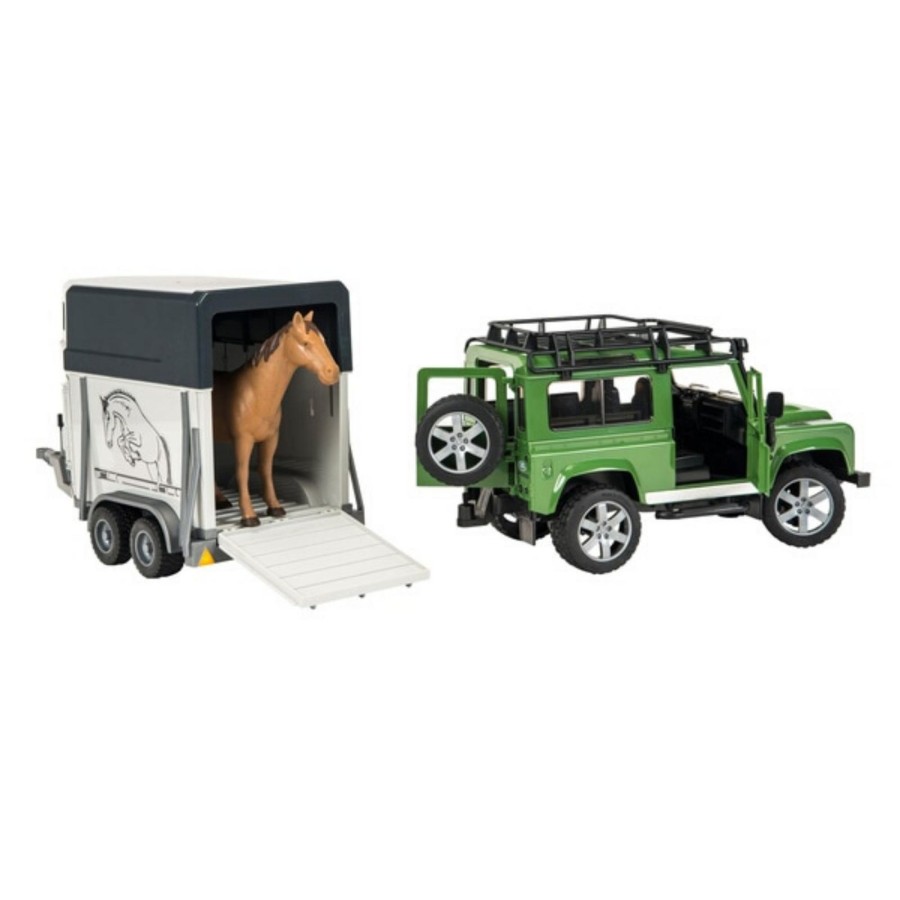 Farm Toys Bruder | Land Rover Defender & Horse Box