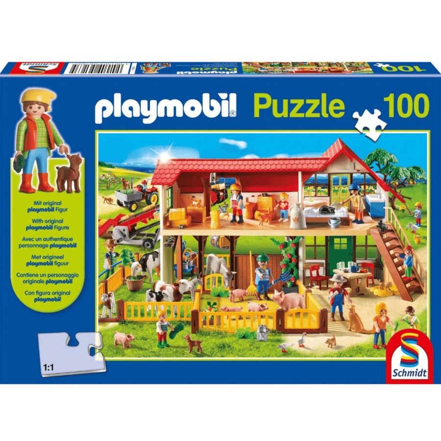 Farm Toys Schmidt | Farm Puzzle With Playmobil Figure 100Pcs