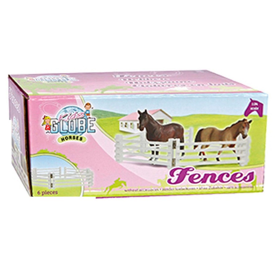 Horse Toys Kids Globe | Wooden White Fences