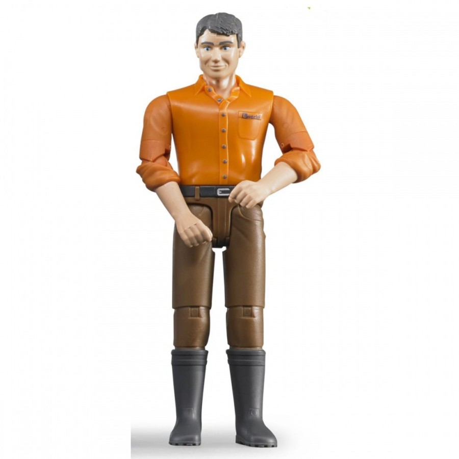 Farm Toys Bruder | Man With Brown Jeans & Wellies