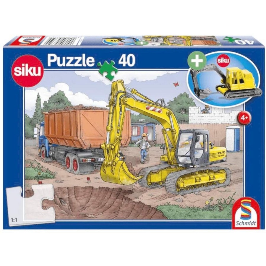 Farm Toys Schmidt | Digger 40Pc Puzzle & Play