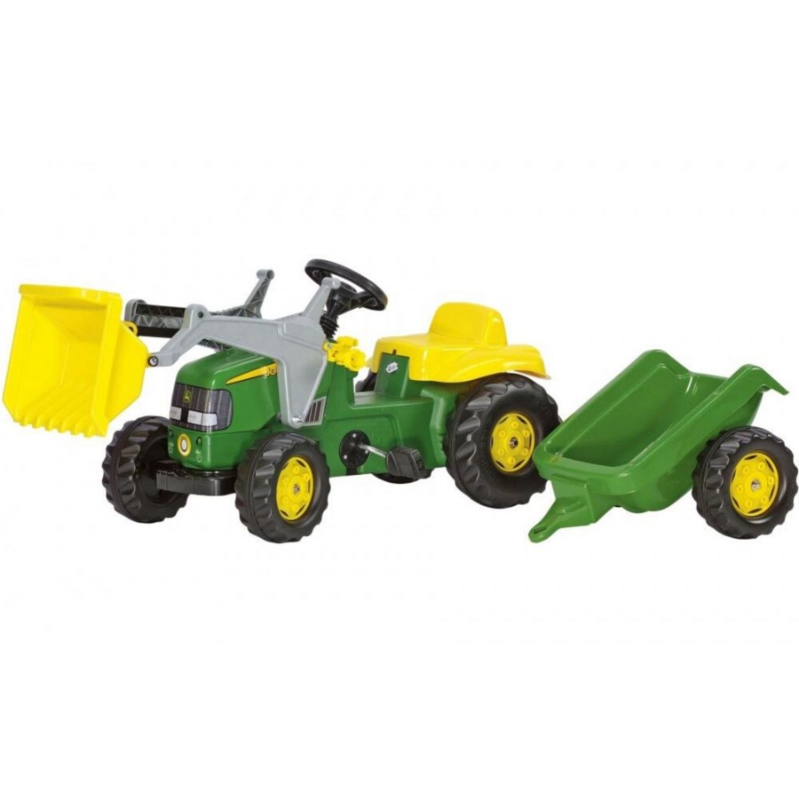 Outdoor Toys Rolly Toys | John Deere Rolly Kid Tractor & Trailer With Frontloader