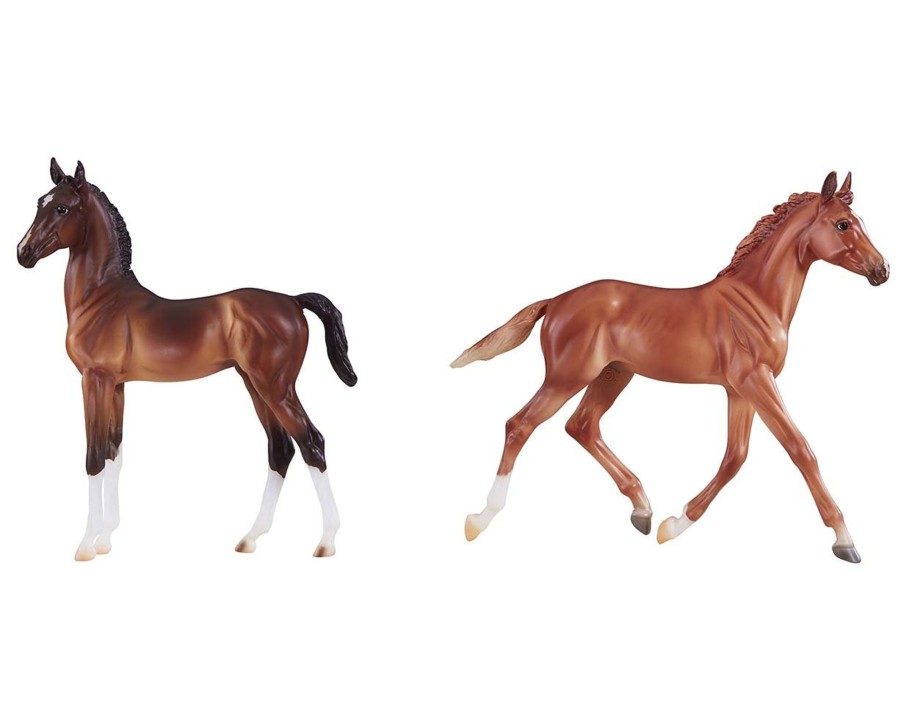 Horse Toys Breyer | Best Of British Thoroughbred And Hackney Foal Set