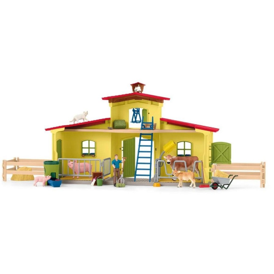 Farm Toys Schleich | Large Farm With Animals And Accessories