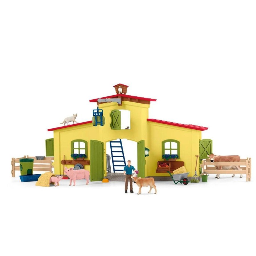 Farm Toys Schleich | Large Farm With Animals And Accessories