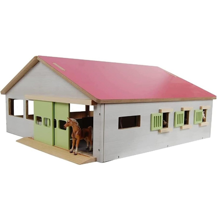 Horse Toys Kids Globe | Pink Horse Stable With Riding Hall