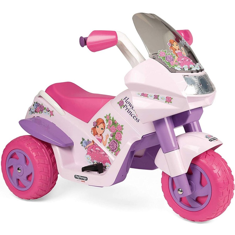 Outdoor Toys Peg Perego | Midi Pink & White Electric 6V Bike