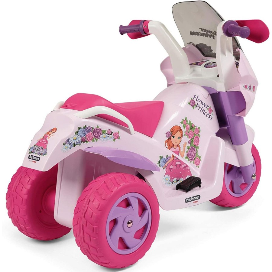 Outdoor Toys Peg Perego | Midi Pink & White Electric 6V Bike